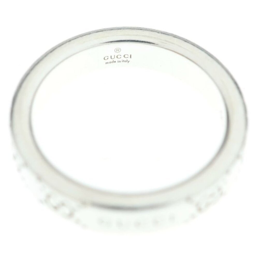 ★SOLD★ Gucci GG Logo Signature Ring Silver - Picture 4 of 6